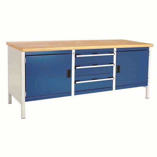 Picture of Super Heavy Duty Storage Bench with 2 Cupboards & 3 Drawers