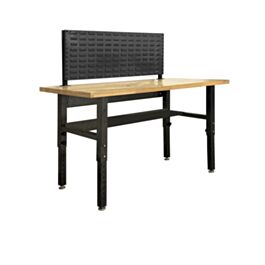 Mammoth Adjustable Height Workbench with Louvre Panel